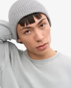 Merino Wool Beanie - Heather Grey