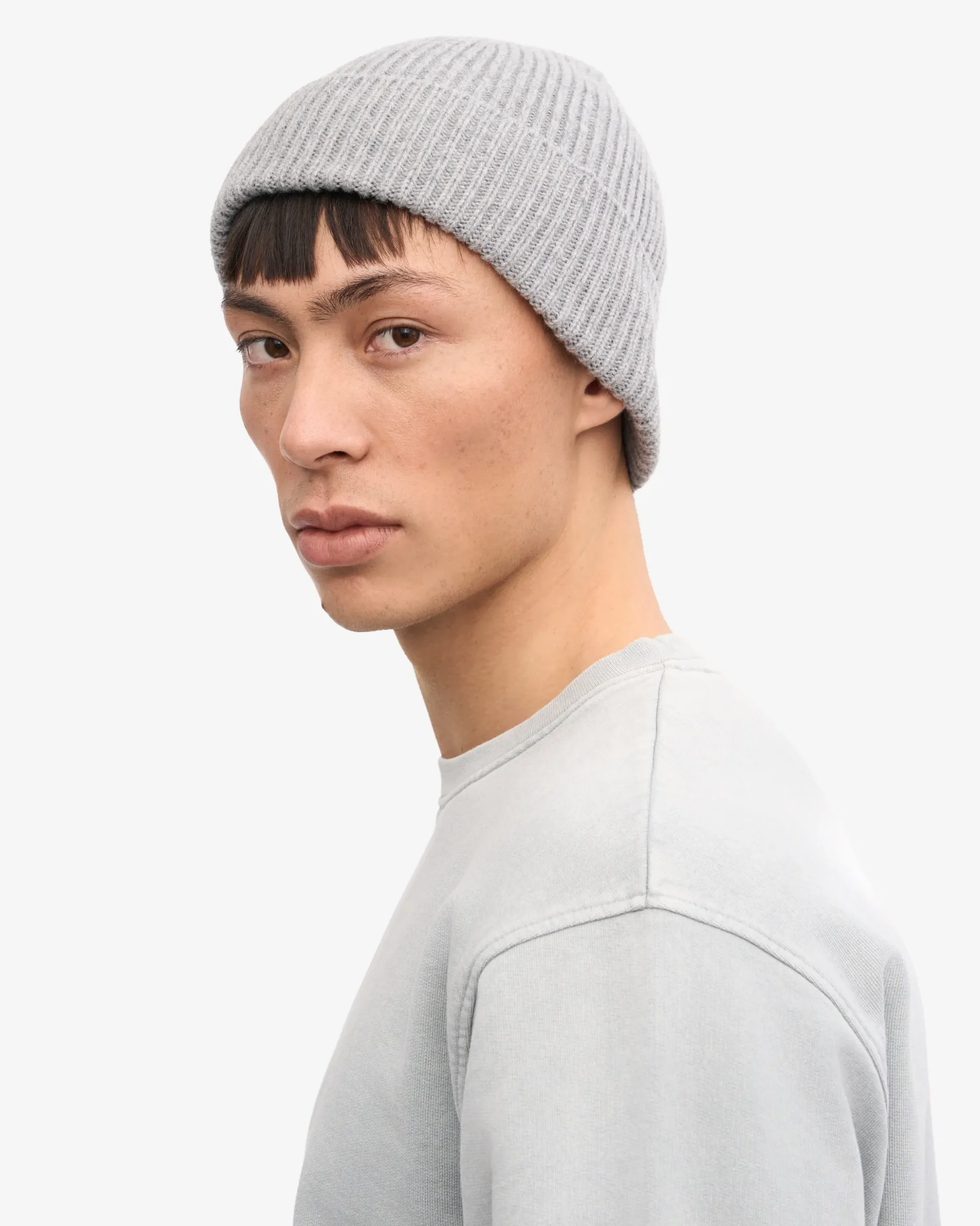 Merino Wool Beanie - Heather Grey