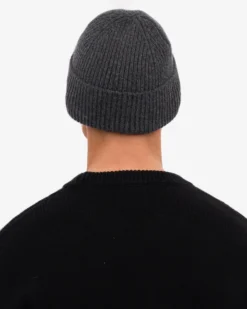 Merino Wool Beanie - Lava Grey