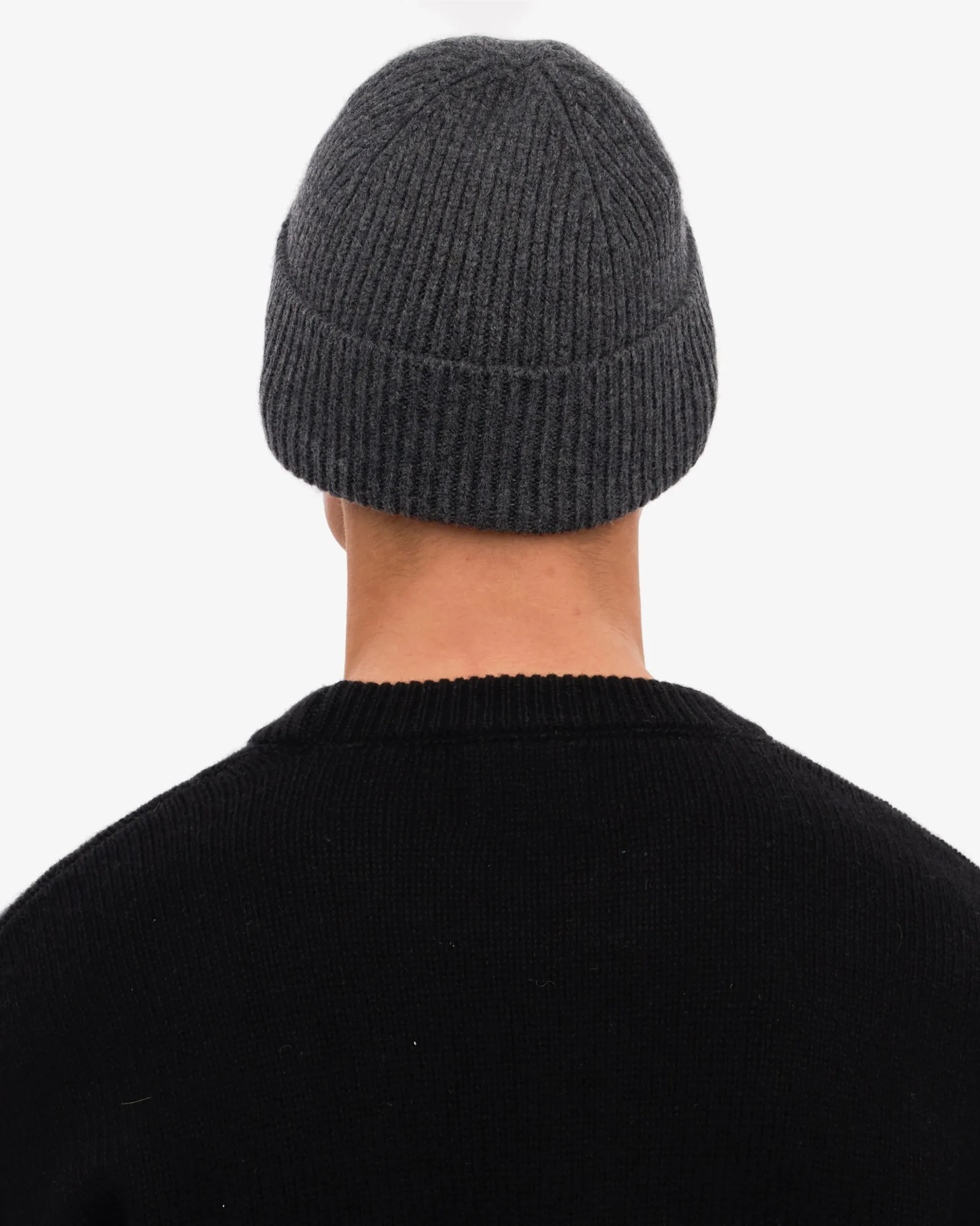 Merino Wool Beanie - Lava Grey