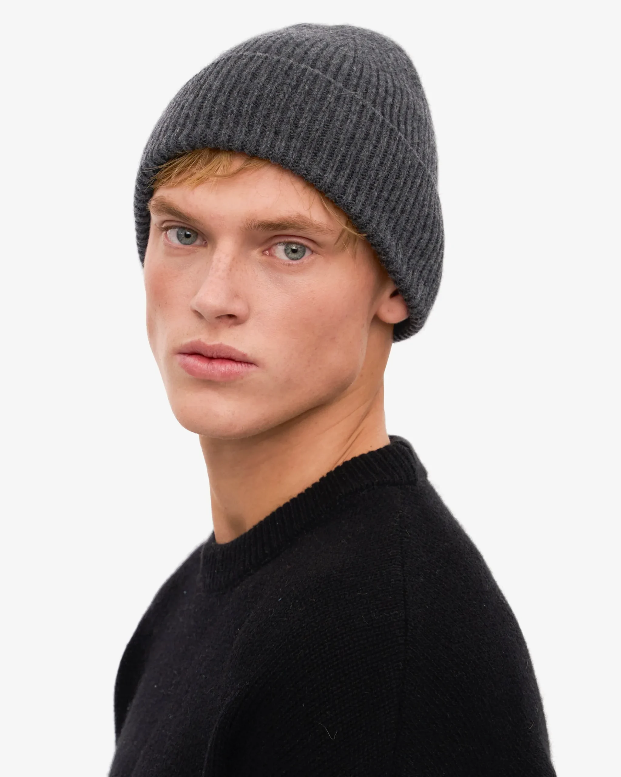 Merino Wool Beanie - Lava Grey