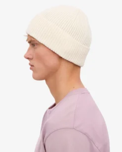 Merino Wool Beanie - Optical White