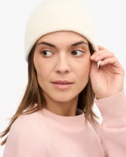 Merino Wool Beanie - Optical White