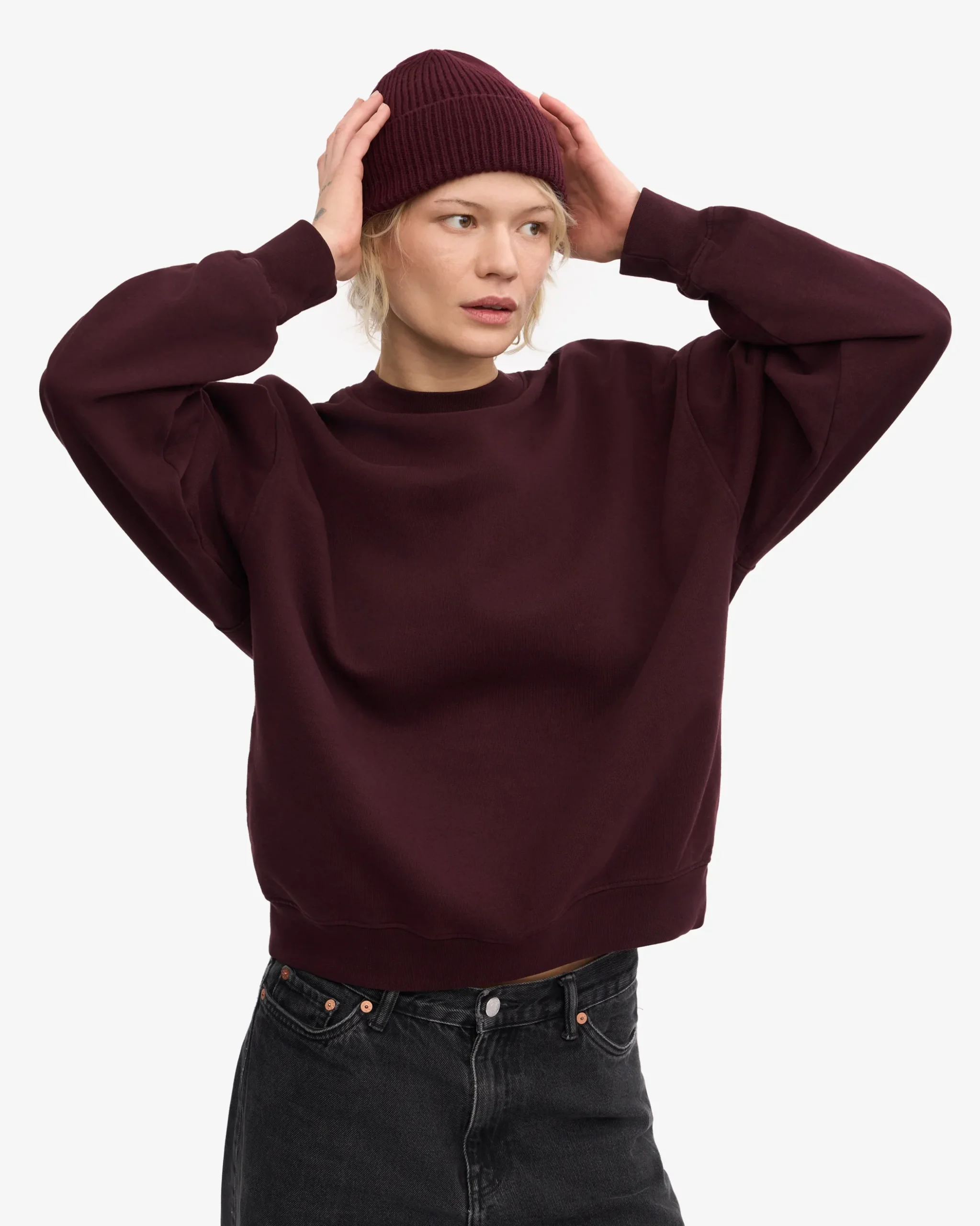 Merino Wool Beanie - Oxblood Red