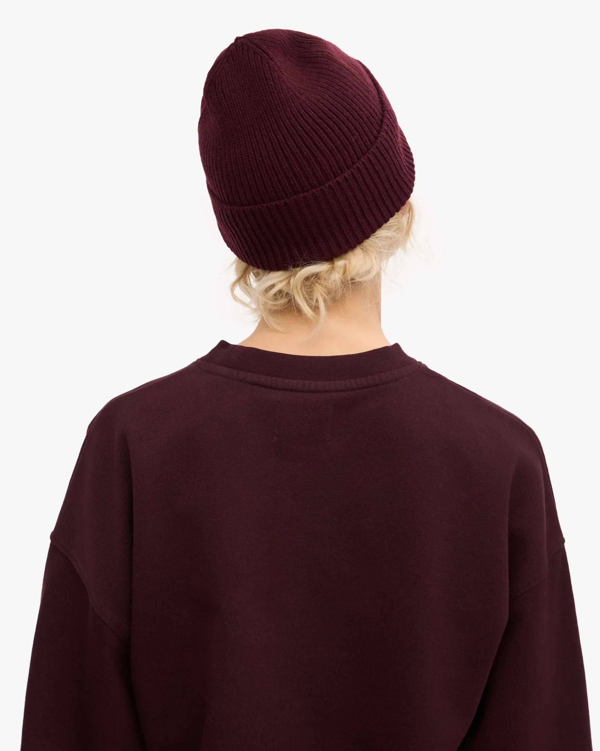 Merino Wool Beanie - Oxblood Red