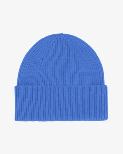 Merino Wool Beanie - Pacific Blue