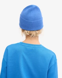 Merino Wool Beanie - Pacific Blue