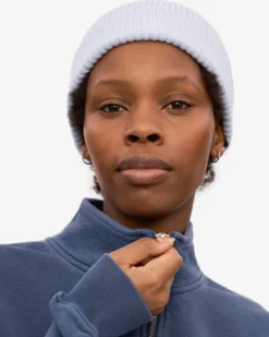Merino Wool Beanie - Polar Blue