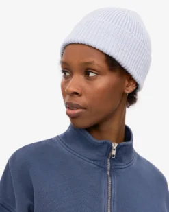 Merino Wool Beanie - Polar Blue