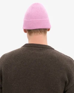 Merino Wool Beanie - Red Tangerine