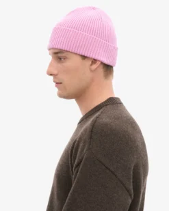 Merino Wool Beanie - Red Tangerine