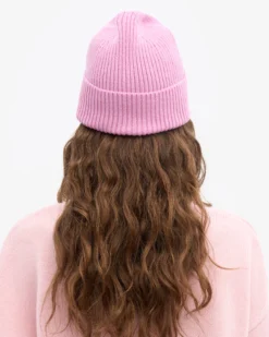 Merino Wool Beanie - Red Tangerine