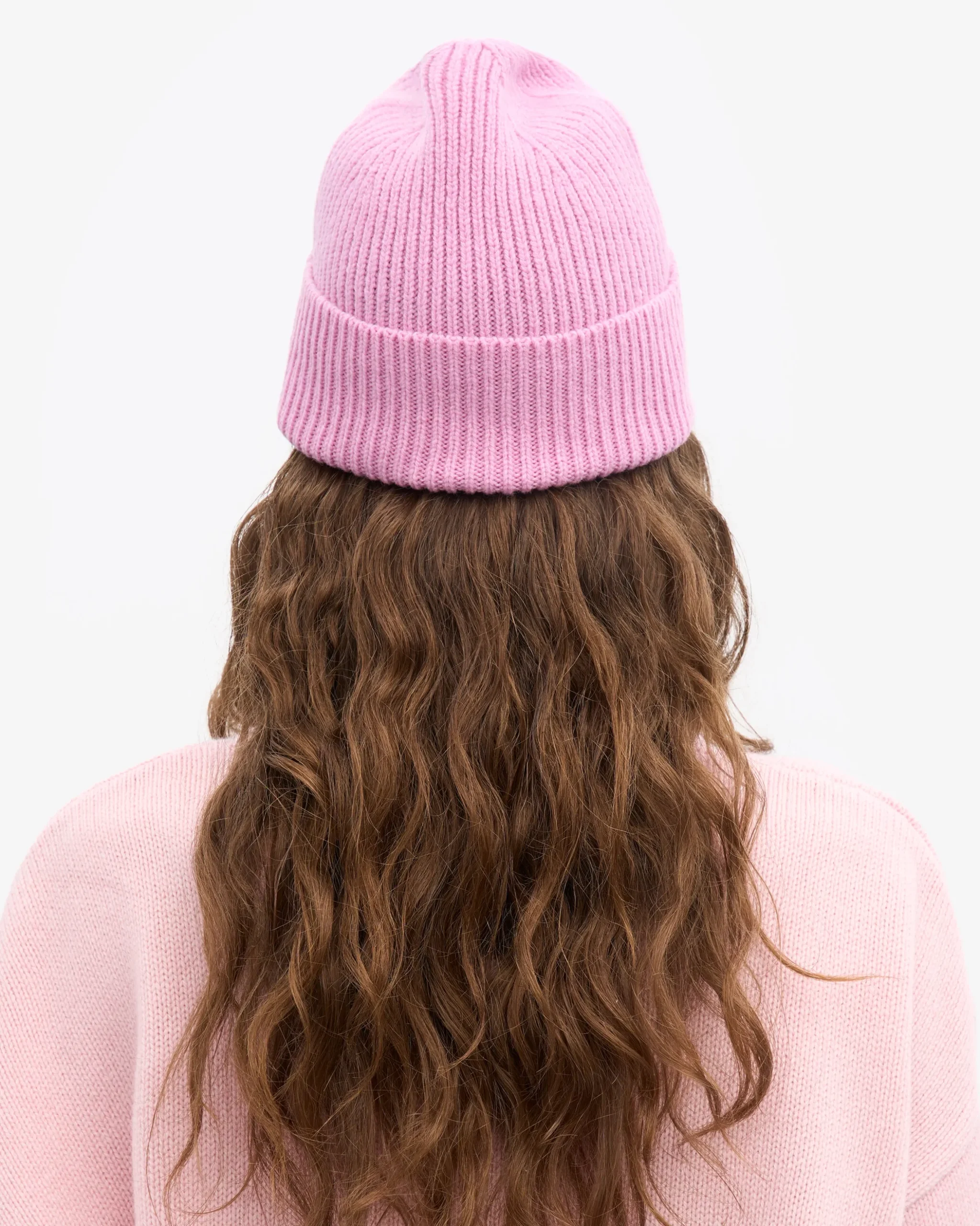 Merino Wool Beanie - Red Tangerine