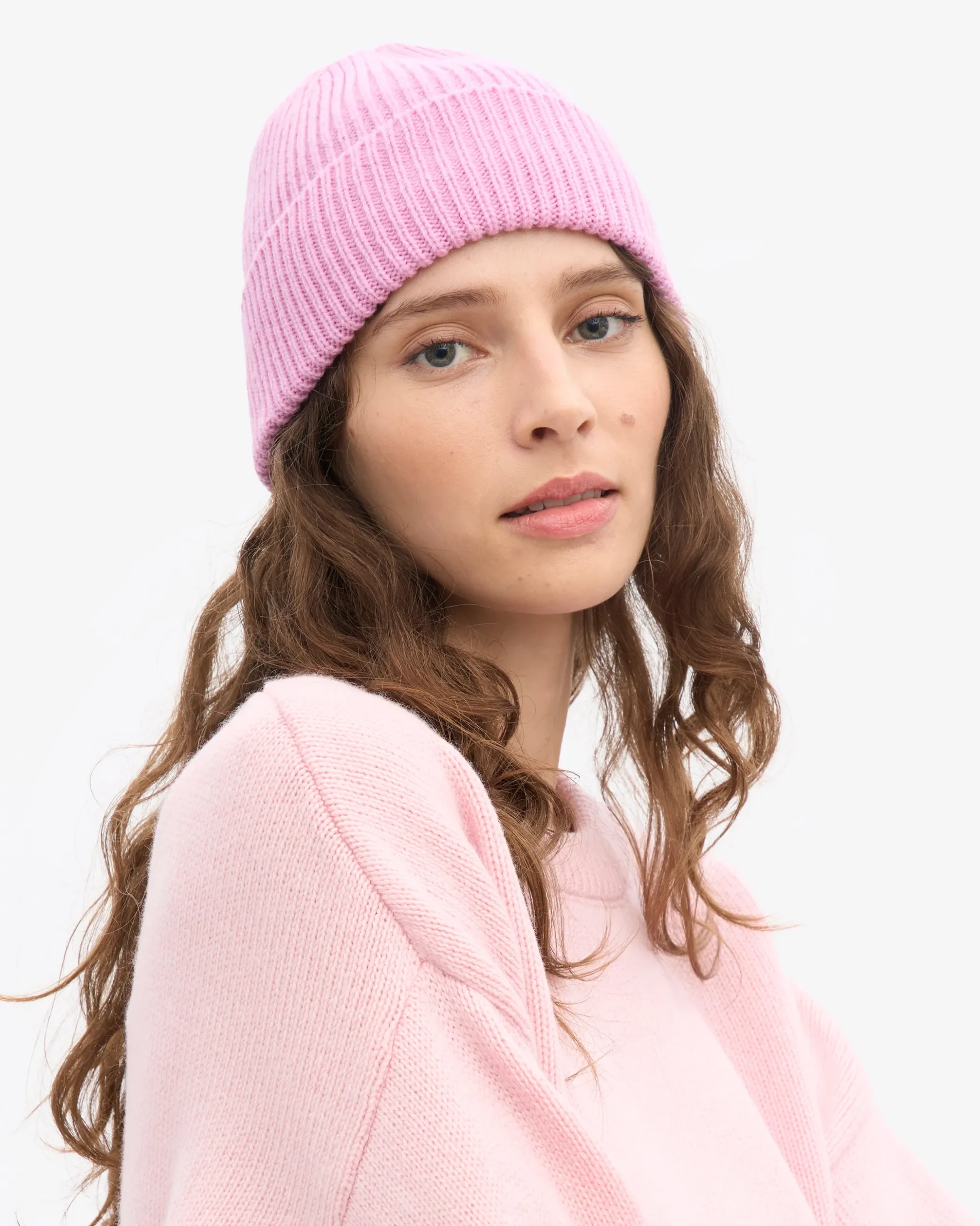 Merino Wool Beanie - Red Tangerine