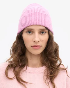 Merino Wool Beanie - Red Tangerine