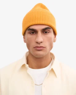 Merino Wool Beanie & Scarf - Burned Yellow