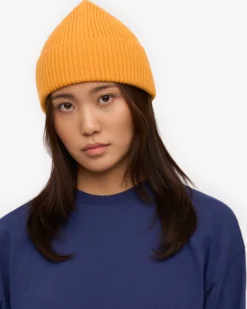 Merino Wool Beanie & Scarf - Burned Yellow