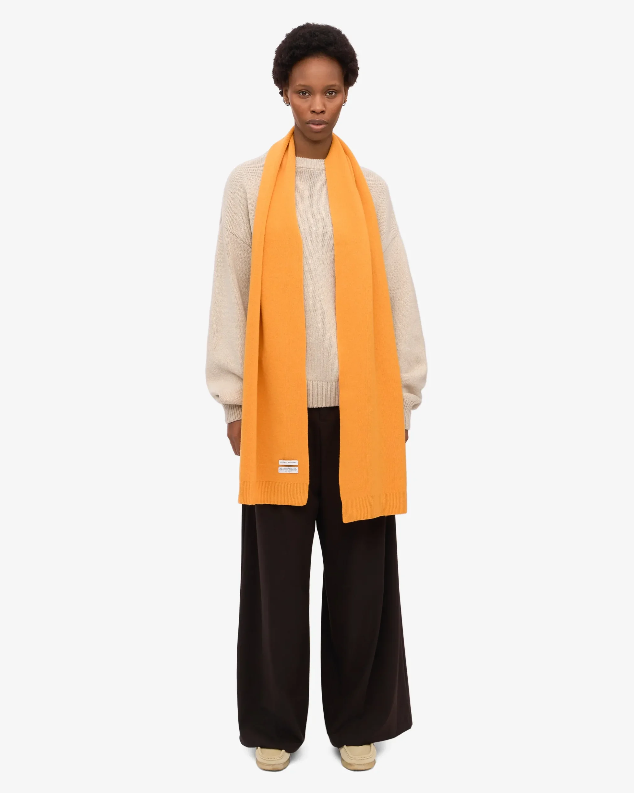 Merino Wool Beanie & Scarf - Burned Yellow