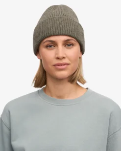 Merino Wool Beanie & Scarf - Dusty Olive