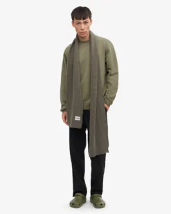 Merino Wool Beanie & Scarf - Dusty Olive