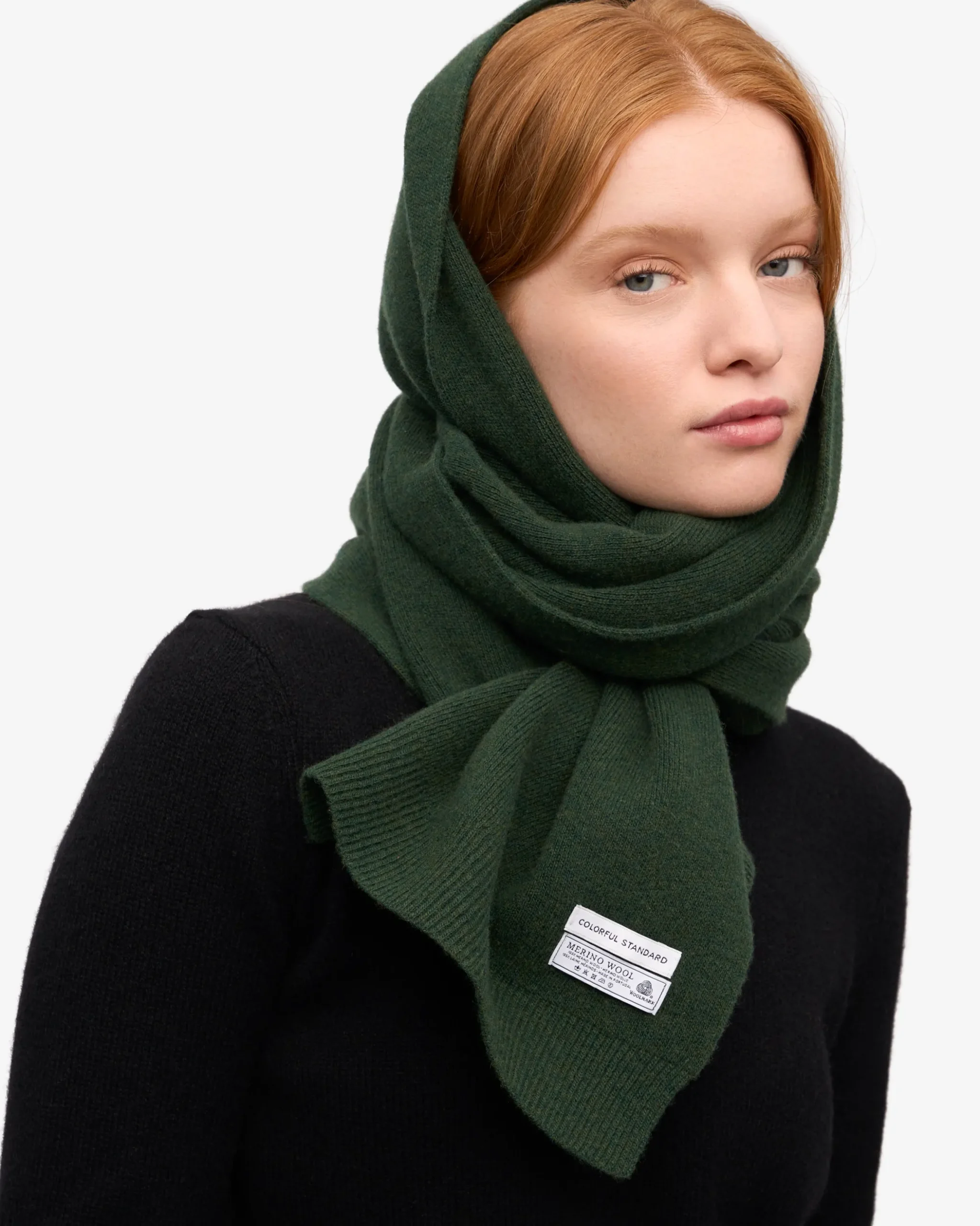 Merino Wool Beanie & Scarf - Emerald Green