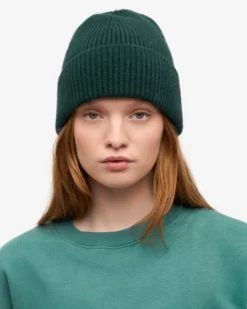 Merino Wool Beanie & Scarf - Emerald Green