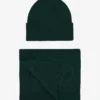 Merino Wool Beanie & Scarf - Emerald Green
