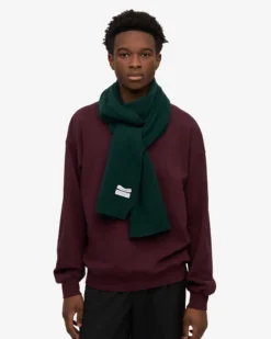 Merino Wool Beanie & Scarf - Emerald Green