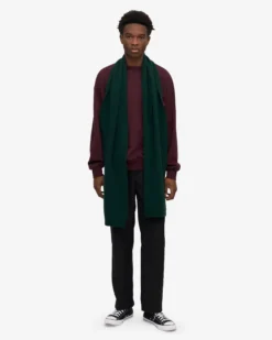 Merino Wool Beanie & Scarf - Emerald Green