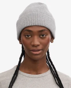 Merino Wool Beanie & Scarf - Heather Grey