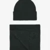Merino Wool Beanie & Scarf - Hunter Green