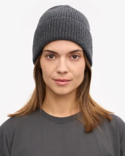 Merino Wool Beanie & Scarf - Lava Grey