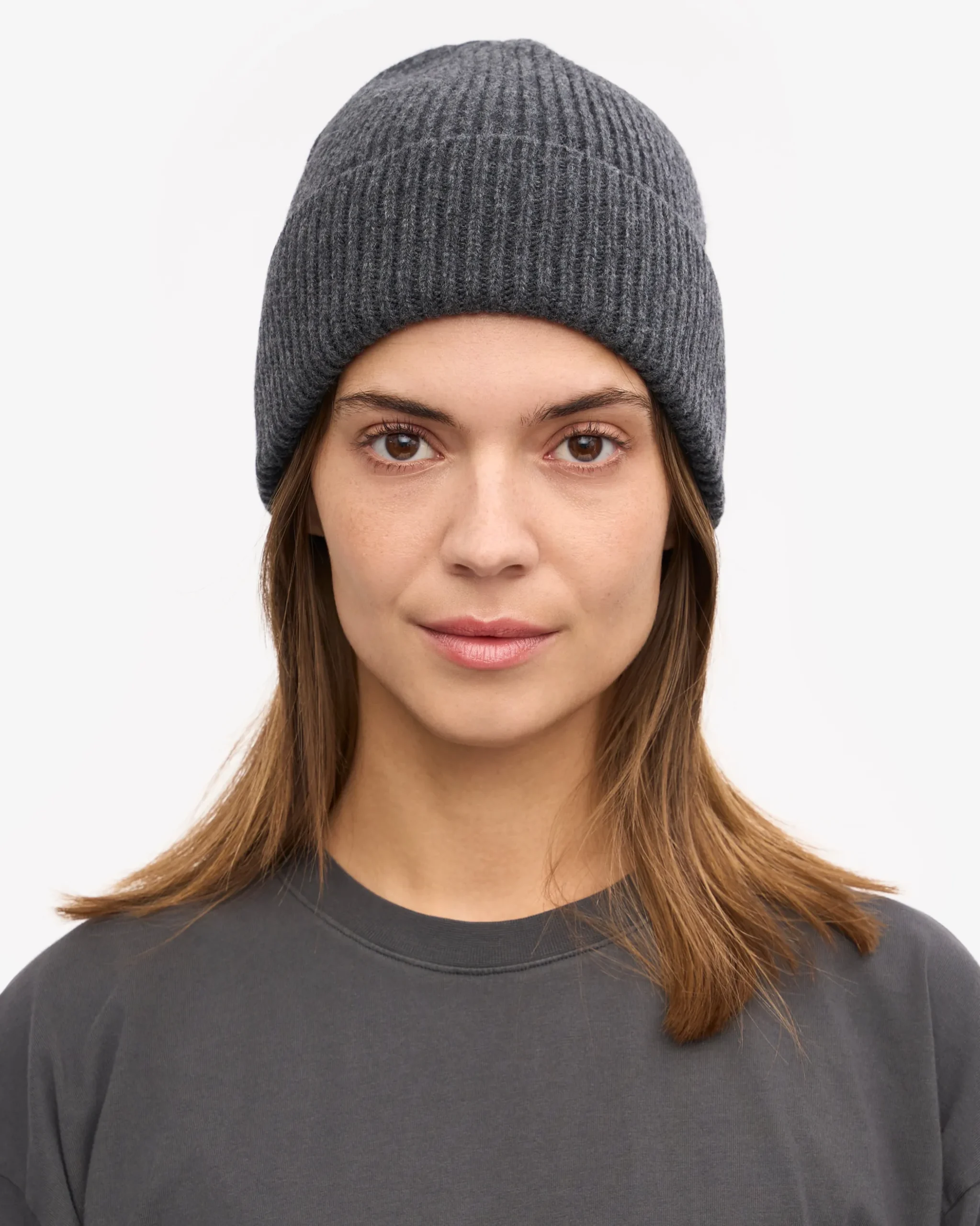 Merino Wool Beanie & Scarf - Lava Grey
