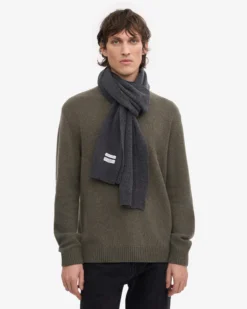 Merino Wool Beanie & Scarf - Lava Grey
