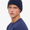Merino Wool Beanie & Scarf - Marine Blue