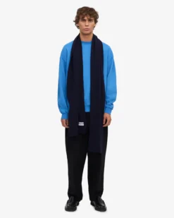 Merino Wool Beanie & Scarf - Navy Blue