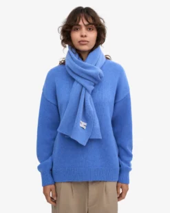 Merino Wool Beanie & Scarf - Pacific Blue