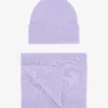 Merino Wool Beanie & Scarf - Soft Lavender