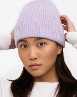 Merino Wool Beanie - Snow Melange