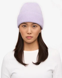Merino Wool Beanie - Snow Melange