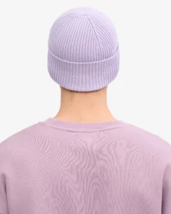 Merino Wool Beanie - Soft Lavender