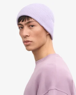 Merino Wool Beanie - Soft Lavender