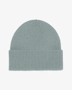Merino Wool Beanie - Steel Blue