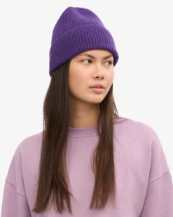 Merino Wool Beanie - Ultra Violet