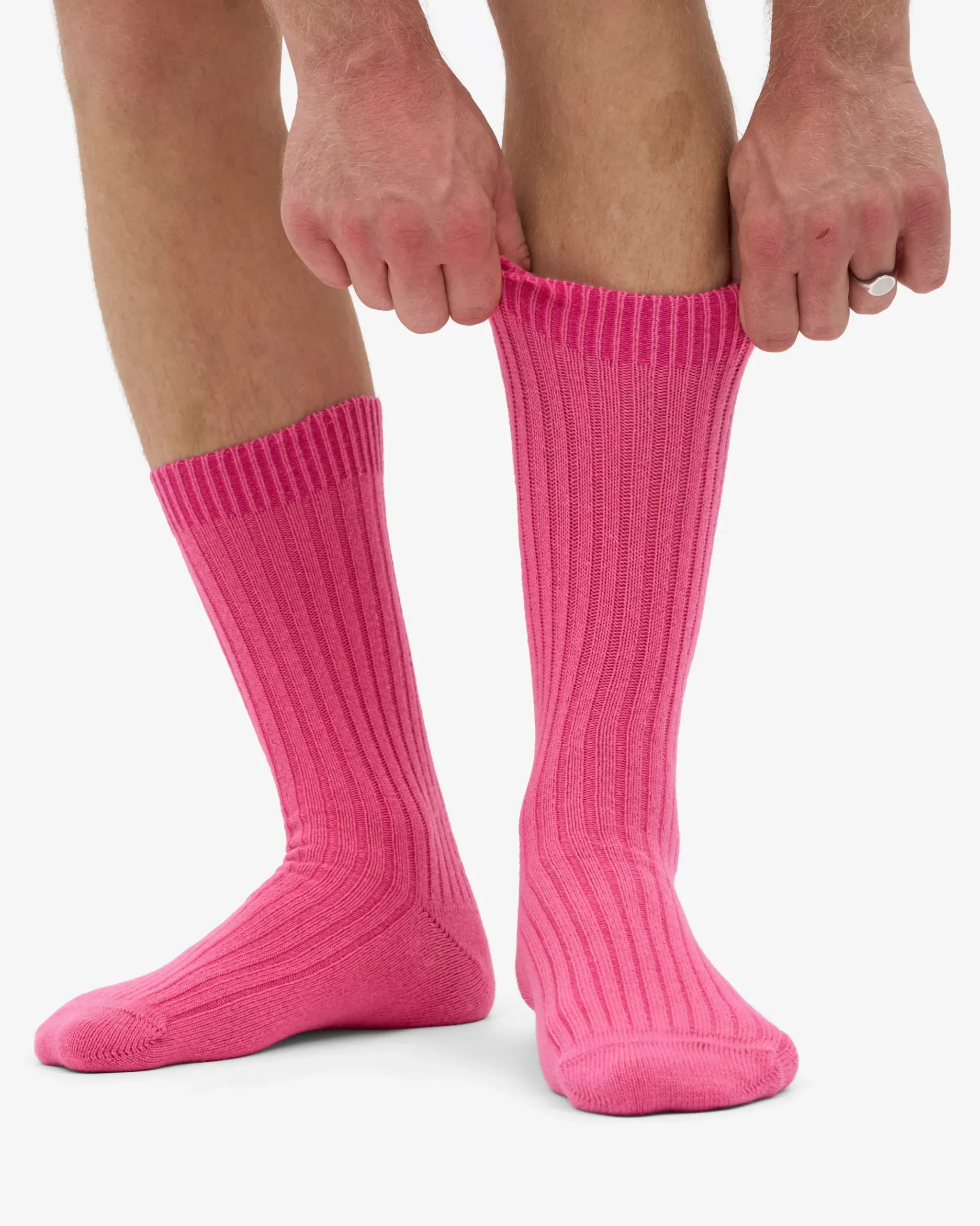 Merino Wool Blend Sock - Bubblegum Pink