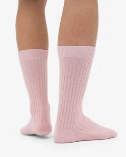 Merino Wool Blend Sock - Faded Pink
