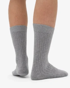 Merino Wool Blend Sock - Heather Grey