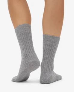 Merino Wool Blend Sock - Heather Grey