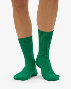 Merino Wool Blend Sock - Kelly Green