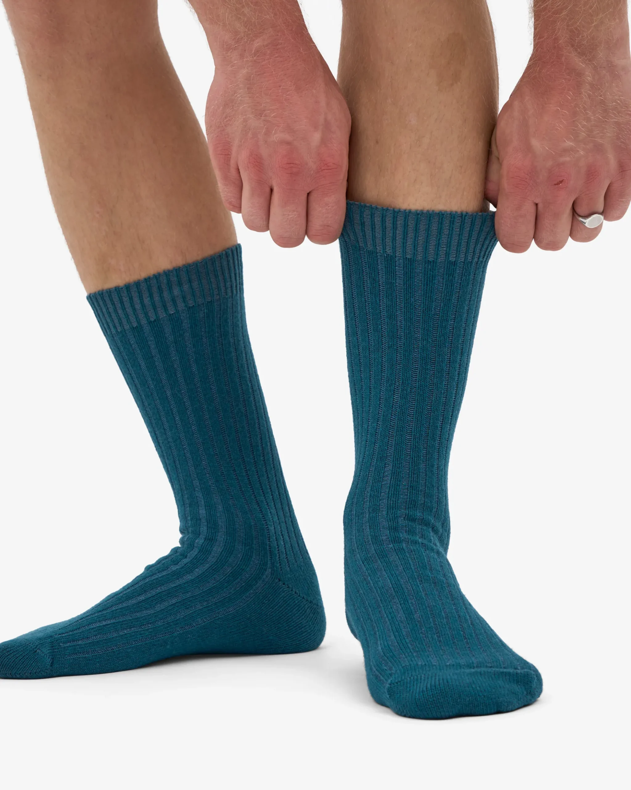 Merino Wool Blend Sock - Ocean Green